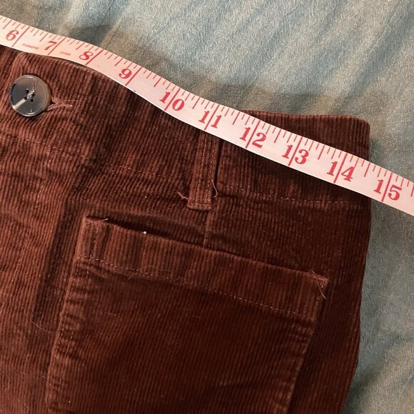 Velvet Heart Alyx Toffee Pants Womens 28 Brown Corduroy Cropped Wide Leg - Picture 9 of 13